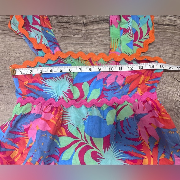 Anthropologie Greylin Skyler rickrack Ruffled Sleeve Top size Xs - Picture 5 of 7